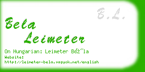 bela leimeter business card